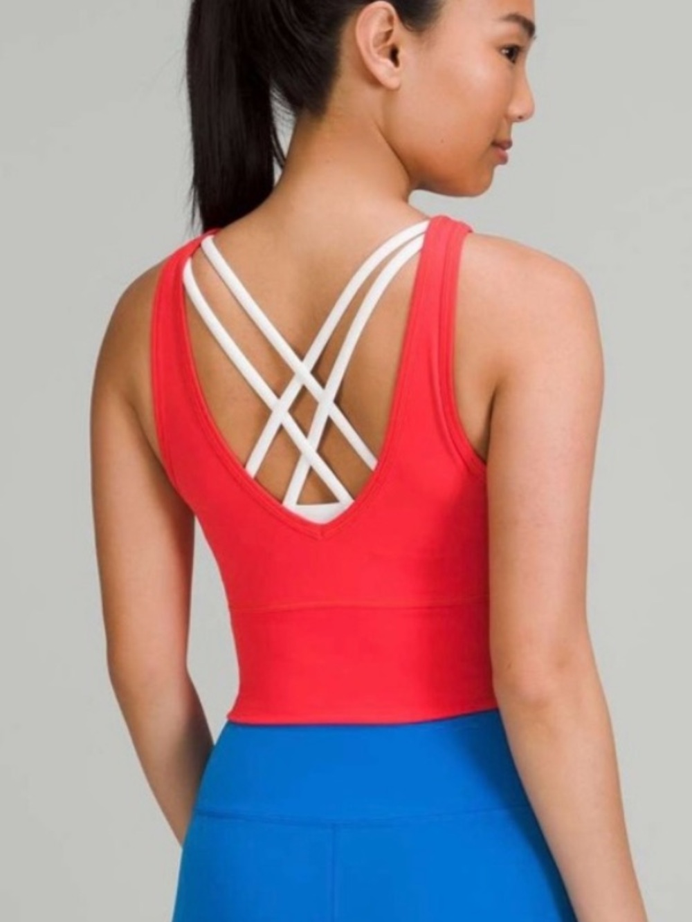 Lululemon Power Pivot Tank Top Everlux in Carnation Red - Picture 2 of 5